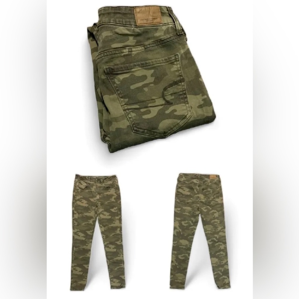 American Eagle Super Stretch X Camo Hi Rise Jegging women jeans size 0